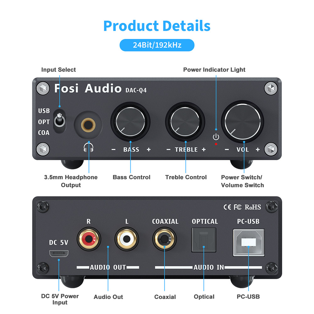 Fosi Âm Thanh Q4 Mini Stereo U - đánh giá và giá Desk Setup Speakers
