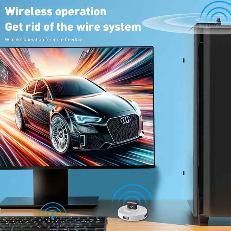 Bluetooth 5.1 Dongle Adapter W - đánh giá và giá Desk Setup Speakers
