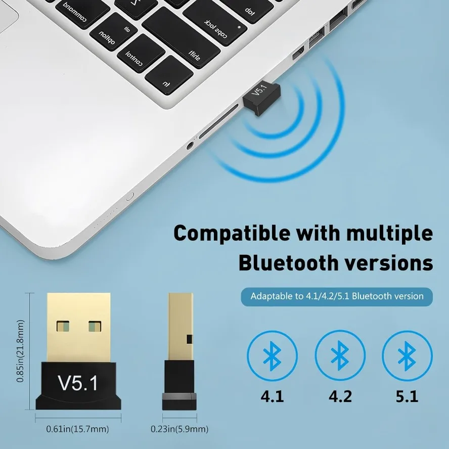 Bluetooth 5.1 Dongle Adapter W - đánh giá và giá Desk Setup Speakers