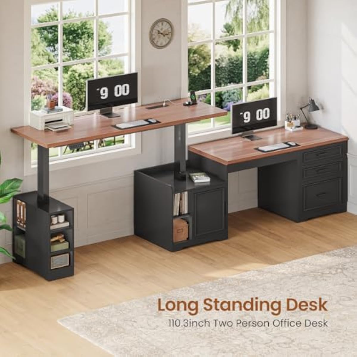 L Shaped Adjustable Electric D - đánh giá và giá Desk Setup Corner