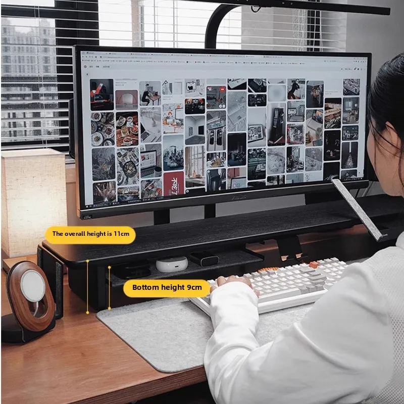 Modular Walnut Monitor Stand f - đánh giá và giá Desk Setup With Laptop And Monitor