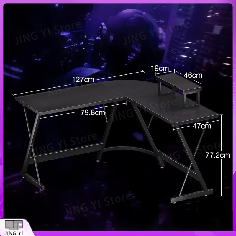 L Shaped Gaming Desk with Moni - đánh giá và giá Desk Setup Corner