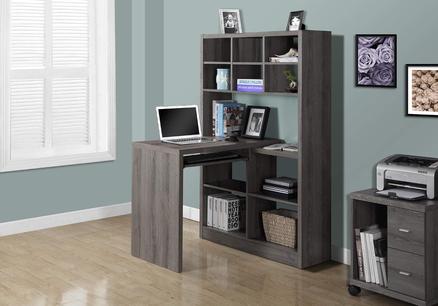 Corner Desk with Adjustable Sh - đánh giá và giá Desk Setup Corner