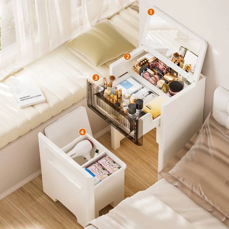 in 3 1 Vanity Dresser Desk wit - đánh giá và giá Desk Setup In Small Bedroom