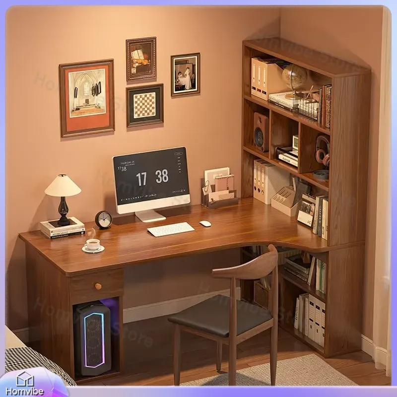 L Shaped Computer Desk with Bo - đánh giá và giá Desk Setup Corner