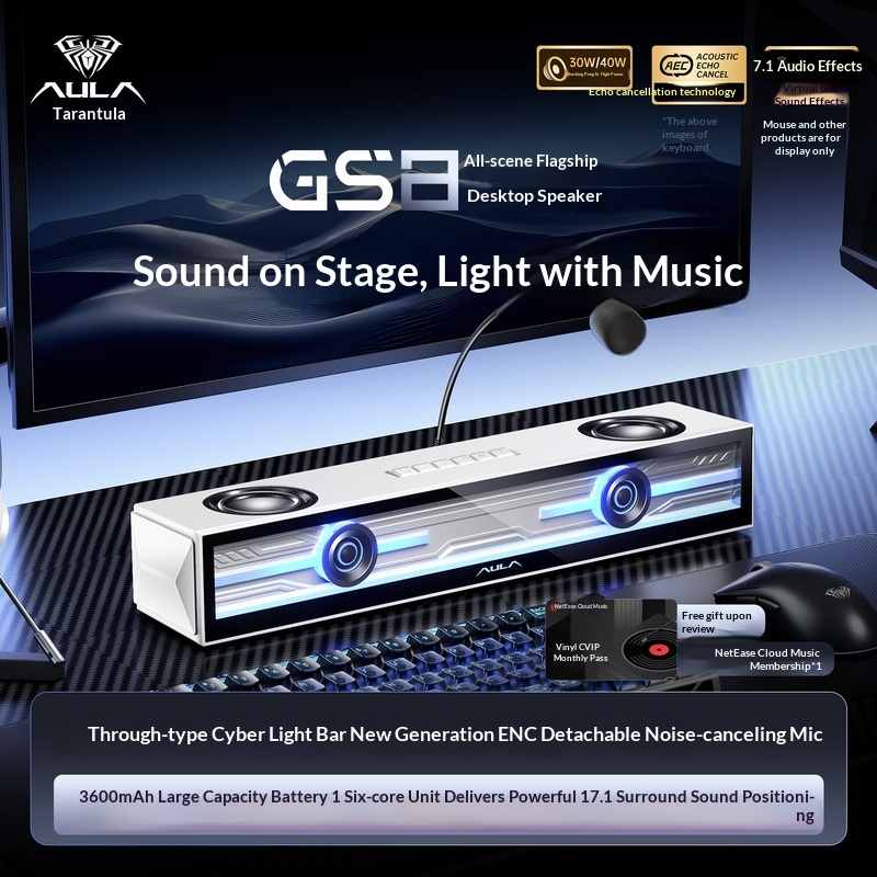 Aula Gs8 Gaming Speaker Deskto - đánh giá và giá Speaker Desk Setup
