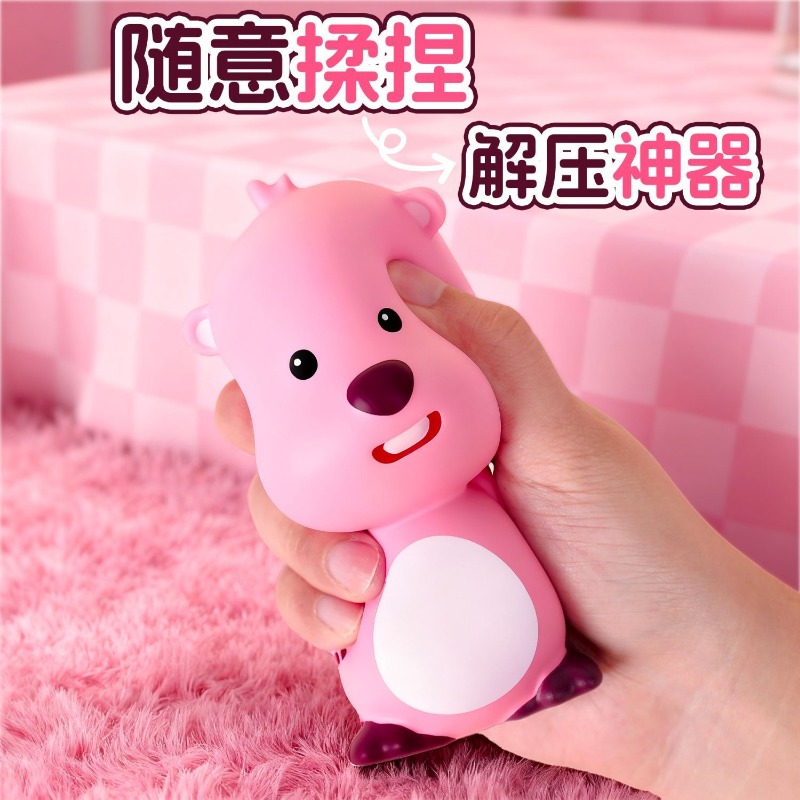 Cute beaver Loopy pink slow re - đánh giá và giá Korean Desk Setup