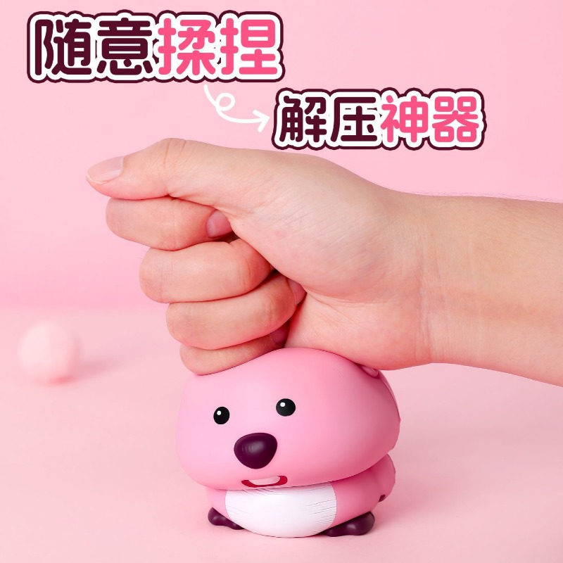 Cute beaver Loopy pink slow re - đánh giá và giá Korean Desk Setup